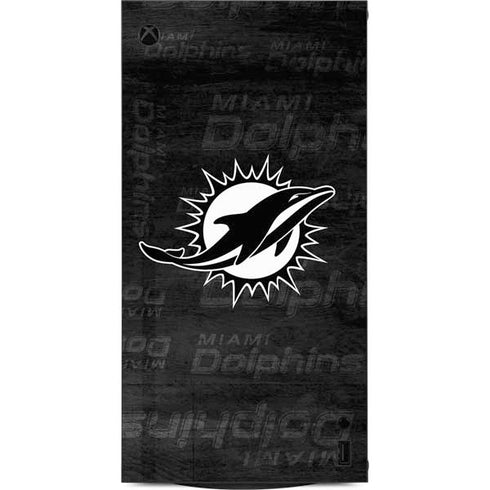 NFL Miami Dolphins Black & White XBox Series X Digital Edition Console Skin