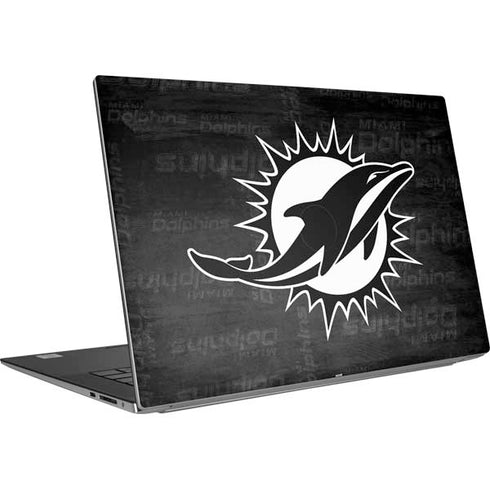 NFL Miami Dolphins Black & White Dell XPS Skin