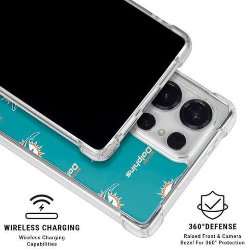 NFL Miami Dolphins Blitz Series Galaxy S25 Ultra Clear Case