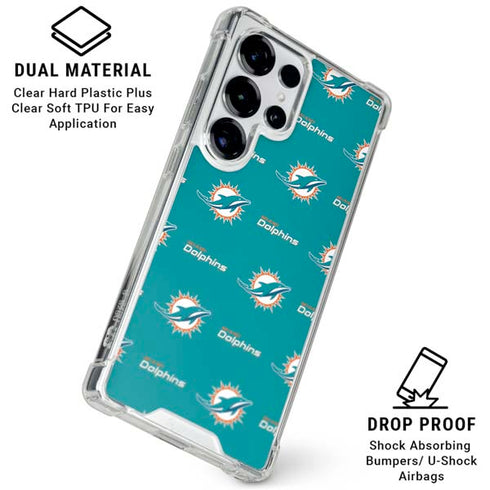 NFL Miami Dolphins Blitz Series Galaxy S25 Ultra Clear Case