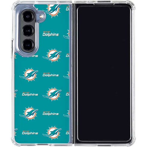 NFL Miami Dolphins Blitz Series Galaxy Z Fold5 5G Clear Case