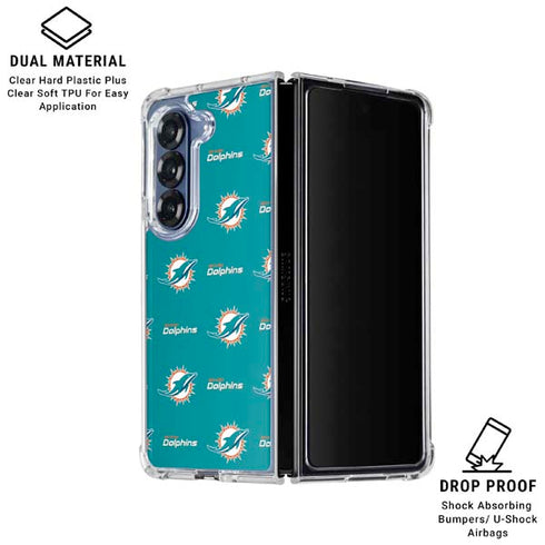 NFL Miami Dolphins Blitz Series Galaxy Z Fold6 Clear Case