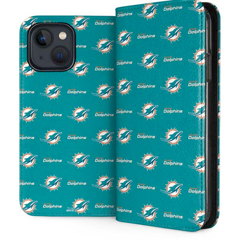 NFL Miami Dolphins Blitz Series iPhone 15 Plus Folio Case