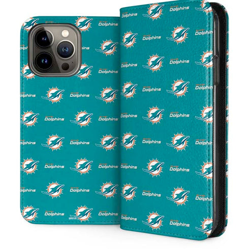 NFL Miami Dolphins Blitz Series iPhone 15 Pro Max Folio Case
