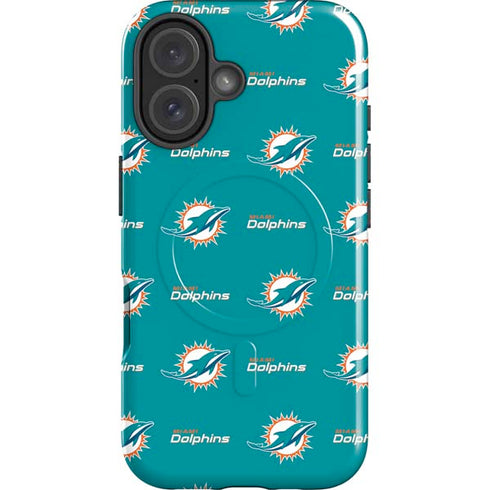 NFL Miami Dolphins Blitz Series iPhone 16 Magsafe Impact Case
