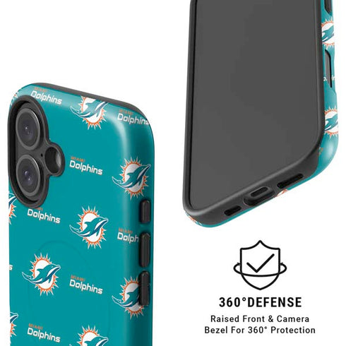 NFL Miami Dolphins Blitz Series iPhone 16 Magsafe Impact Case