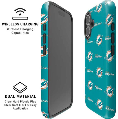 NFL Miami Dolphins Blitz Series iPhone 16 Magsafe Impact Case