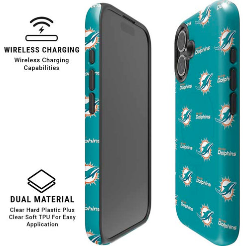 NFL Miami Dolphins Blitz Series iPhone 16 Plus Magsafe Impact Case