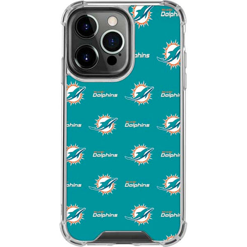 NFL Miami Dolphins Blitz Series iPhone 16 Pro Clear Case