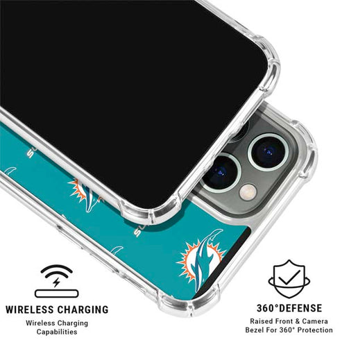 NFL Miami Dolphins Blitz Series iPhone 16 Pro Max Clear Case