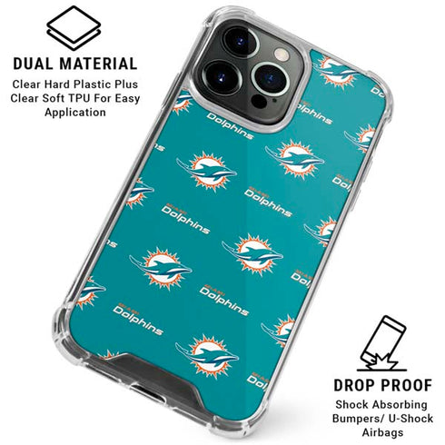 NFL Miami Dolphins Blitz Series iPhone 16 Pro Max Clear Case