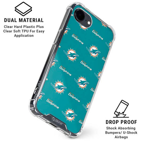 NFL Miami Dolphins Blitz Series iPhone 16e Clear Case