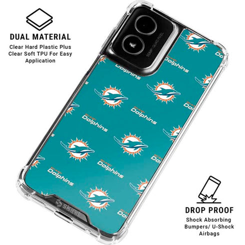 NFL Miami Dolphins Blitz Series Moto G Power 5G (2024) Clear Case