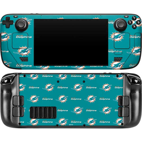 NFL Miami Dolphins Blitz Series Steam Deck Handheld Gaming Computer OLED Skin