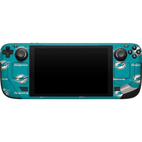 NFL Miami Dolphins Blitz Series Steam Deck Handheld Gaming Computer Skin