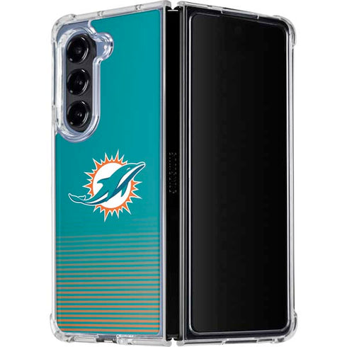 NFL Miami Dolphins Breakaway Galaxy Z Fold5 5G Clear Case