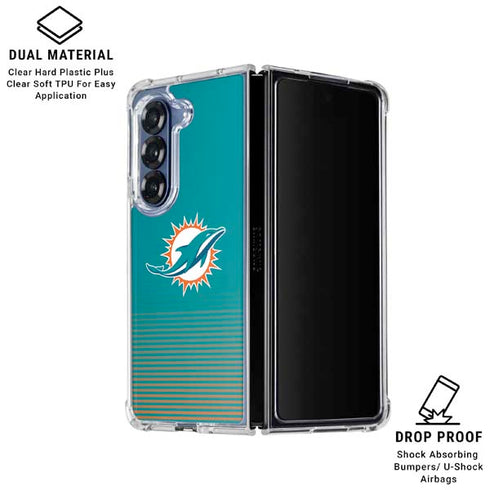 NFL Miami Dolphins Breakaway Galaxy Z Fold6 Clear Case