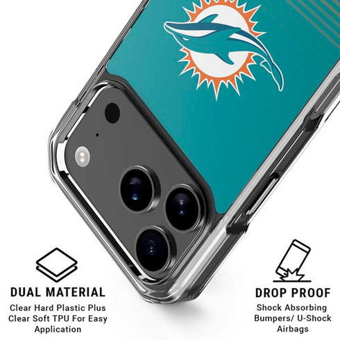 NFL Miami Dolphins Breakaway iPhone 18 Pro Clear Case