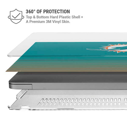 NFL Miami Dolphins Breakaway MacBook Pro 14in (2021-24) Case plus Skin