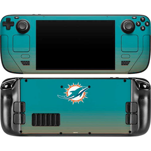 NFL Miami Dolphins Breakaway Steam Deck Handheld Gaming Computer OLED Skin