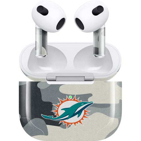 NFL Miami Dolphins Camo Apple AirPods (3rd Gen 2021) Skin