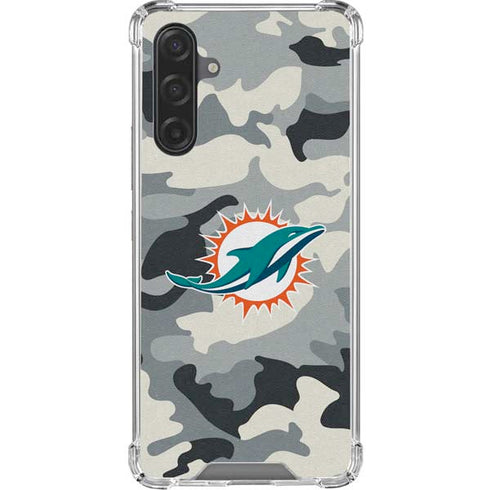 NFL Miami Dolphins Camo Galaxy A17 Clear Case