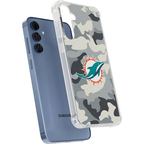 NFL Miami Dolphins Camo Galaxy A55 5G Clear Case