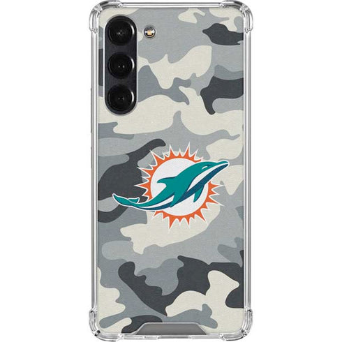 NFL Miami Dolphins Camo Galaxy S24 FE Clear Case