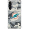 NFL Miami Dolphins Camo Galaxy S24 FE Clear Case