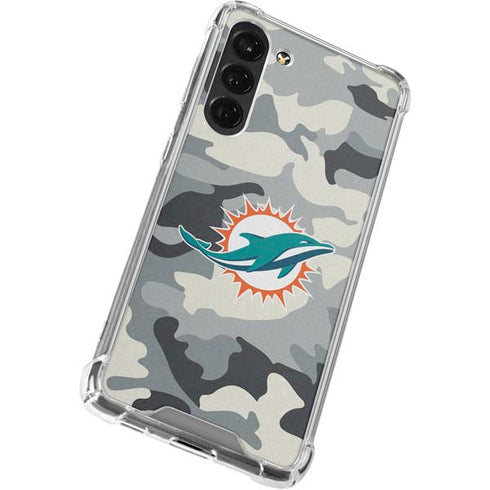 NFL Miami Dolphins Camo Galaxy S24 FE Clear Case
