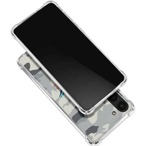 NFL Miami Dolphins Camo Galaxy S24 FE Clear Case