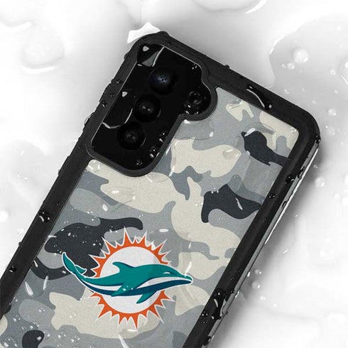 NFL Miami Dolphins Camo Galaxy S24 Plus Waterproof Case