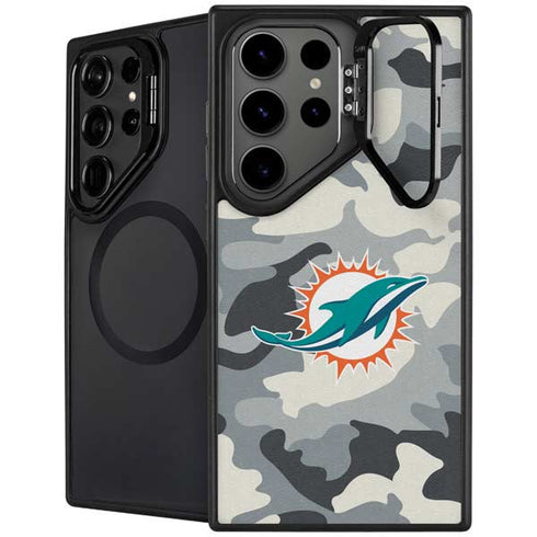 NFL Miami Dolphins Camo Galaxy S24 Ultra Kickstand Case