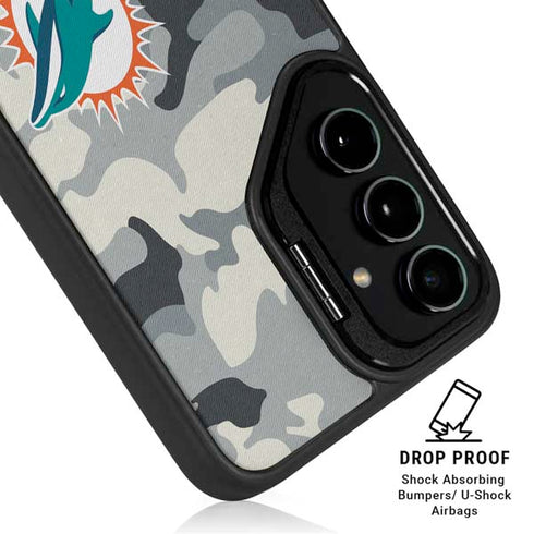 NFL Miami Dolphins Camo Galaxy S25 Ultra Kickstand Case