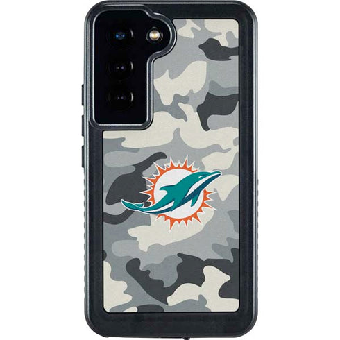 NFL Miami Dolphins Camo Galaxy S24 Waterproof Case
