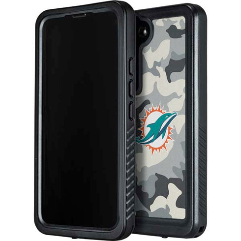 NFL Miami Dolphins Camo Galaxy S24 Waterproof Case