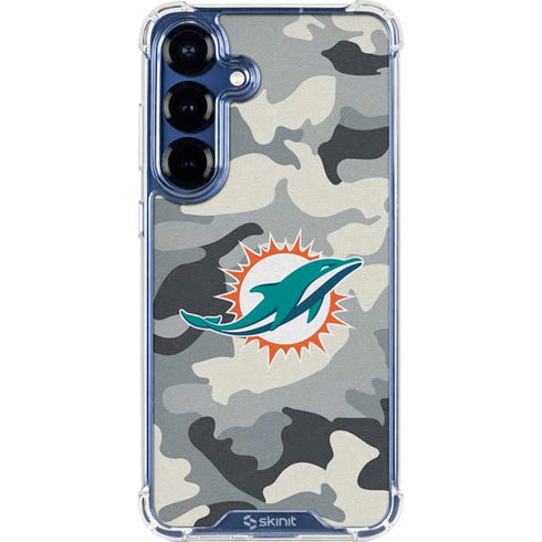 NFL Miami Dolphins Camo Galaxy S25 Clear Case