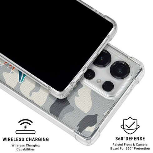 NFL Miami Dolphins Camo Galaxy S25 Ultra Clear Case
