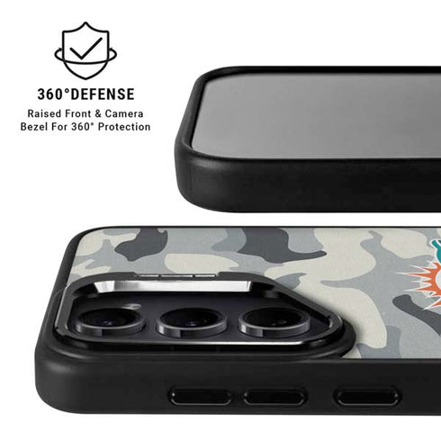 NFL Miami Dolphins Camo Galaxy S26 Kickstand Case
