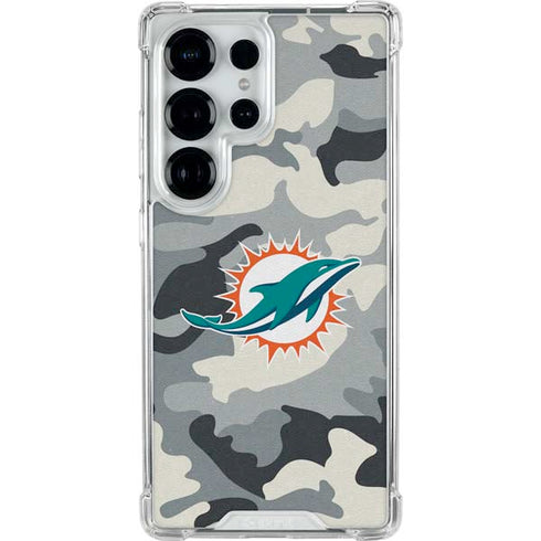 NFL Miami Dolphins Camo Galaxy S26 Ultra Clear Case