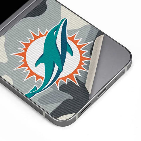 NFL Miami Dolphins Camo Galaxy Z Flip6 Skin