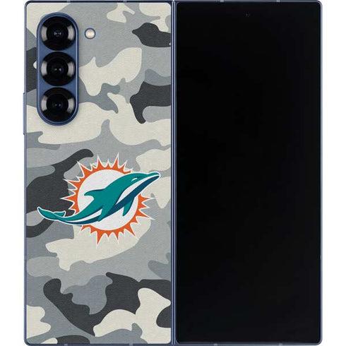 NFL Miami Dolphins Camo Galaxy Z Fold6 Skin
