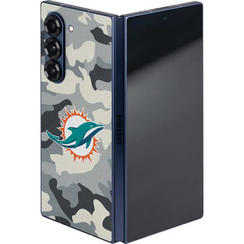 NFL Miami Dolphins Camo Galaxy Z Fold6 Skin