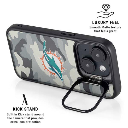 NFL Miami Dolphins Camo iPhone 13 Kickstand Case