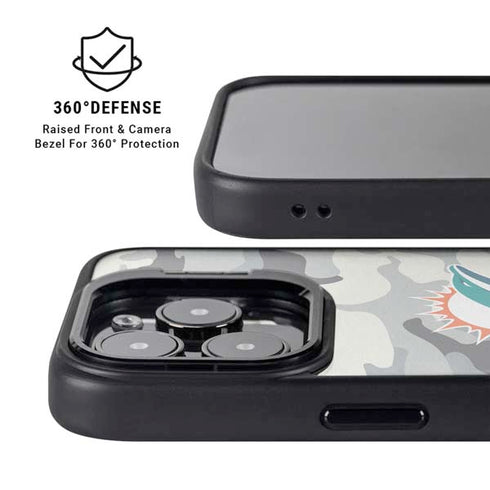 NFL Miami Dolphins Camo iPhone 13 Pro Kickstand Case