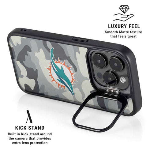 NFL Miami Dolphins Camo iPhone 13 Pro Max Kickstand Case