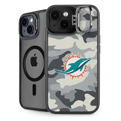 NFL Miami Dolphins Camo iPhone 14 Plus Kickstand Case