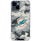 NFL Miami Dolphins Camo iPhone 15 Clear Case