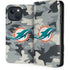 NFL Miami Dolphins Camo iPhone 15 Plus Folio Case