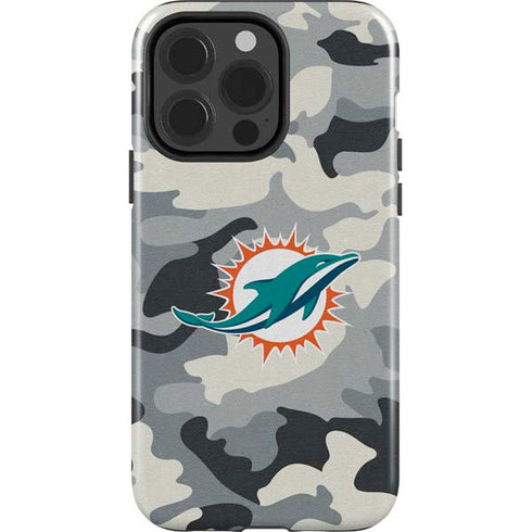 NFL Miami Dolphins Camo iPhone 15 Pro Impact Case